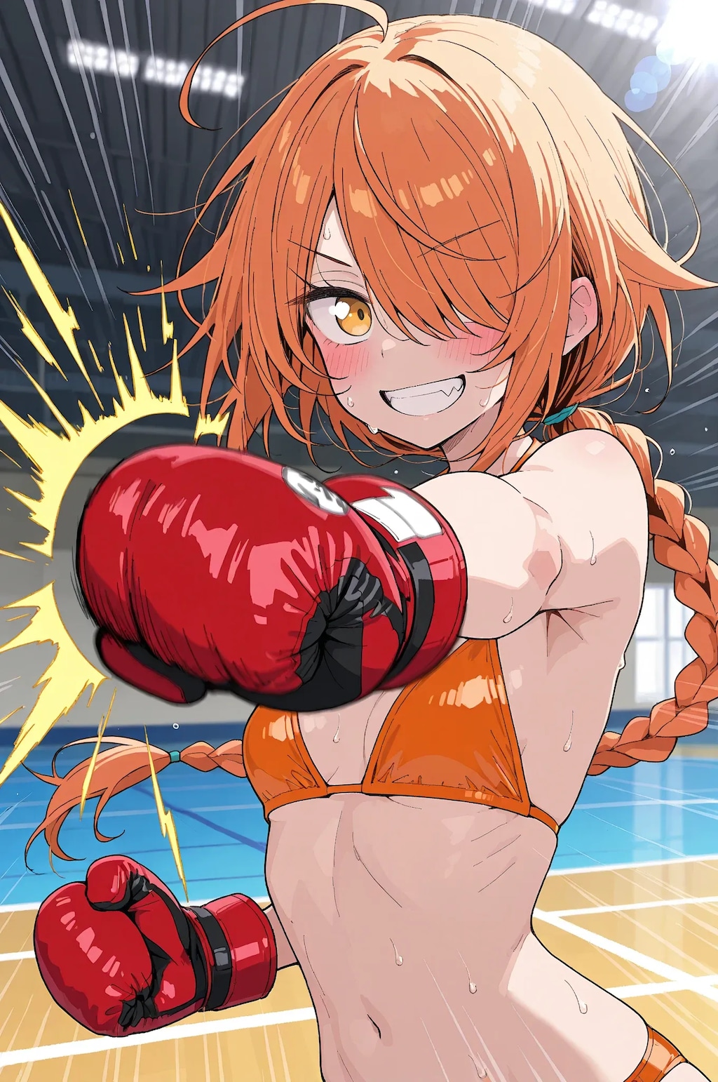 JETアッパーを放つ目隠れちゃん☆