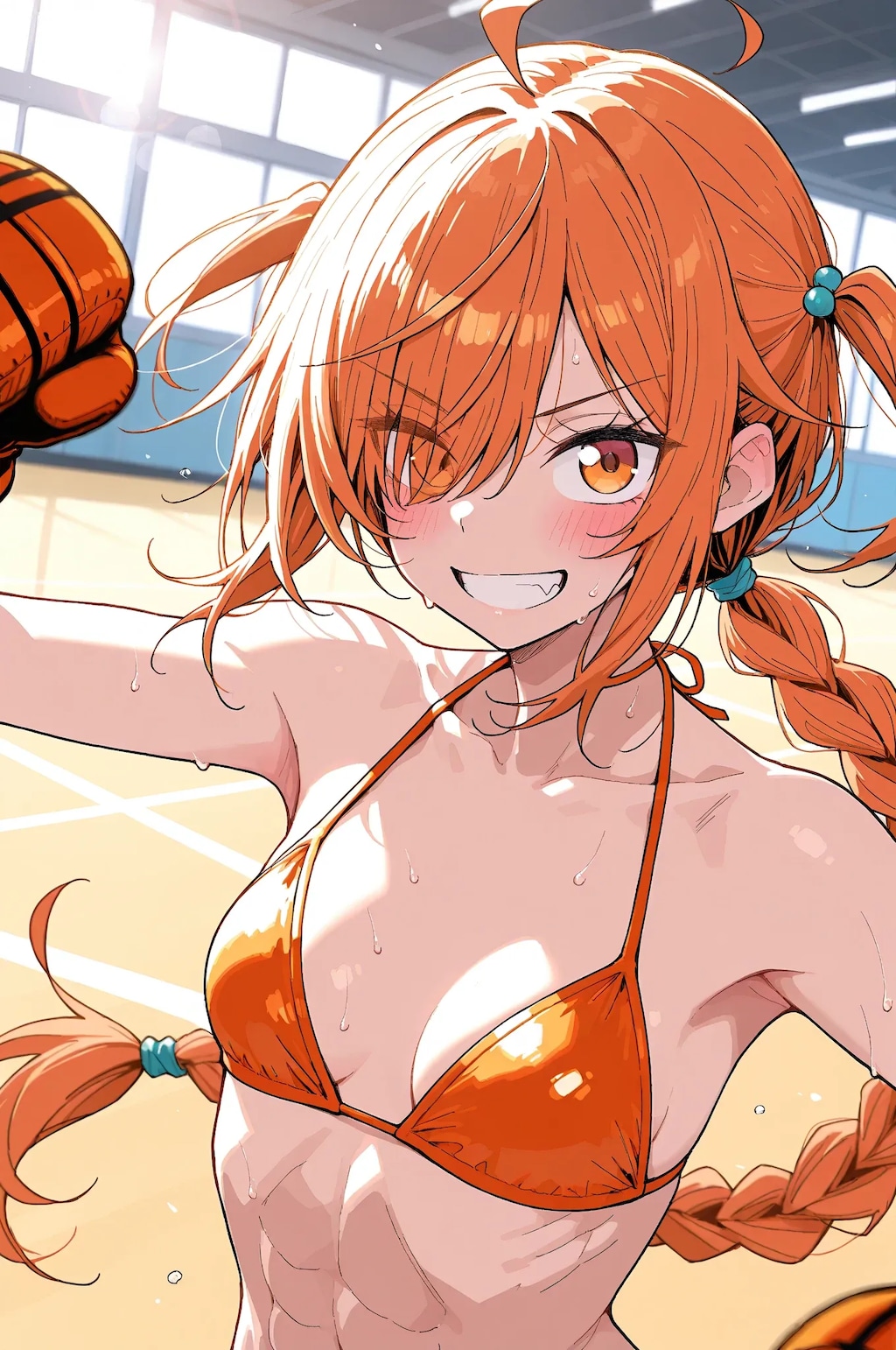 JETアッパーを放つ目隠れちゃん☆