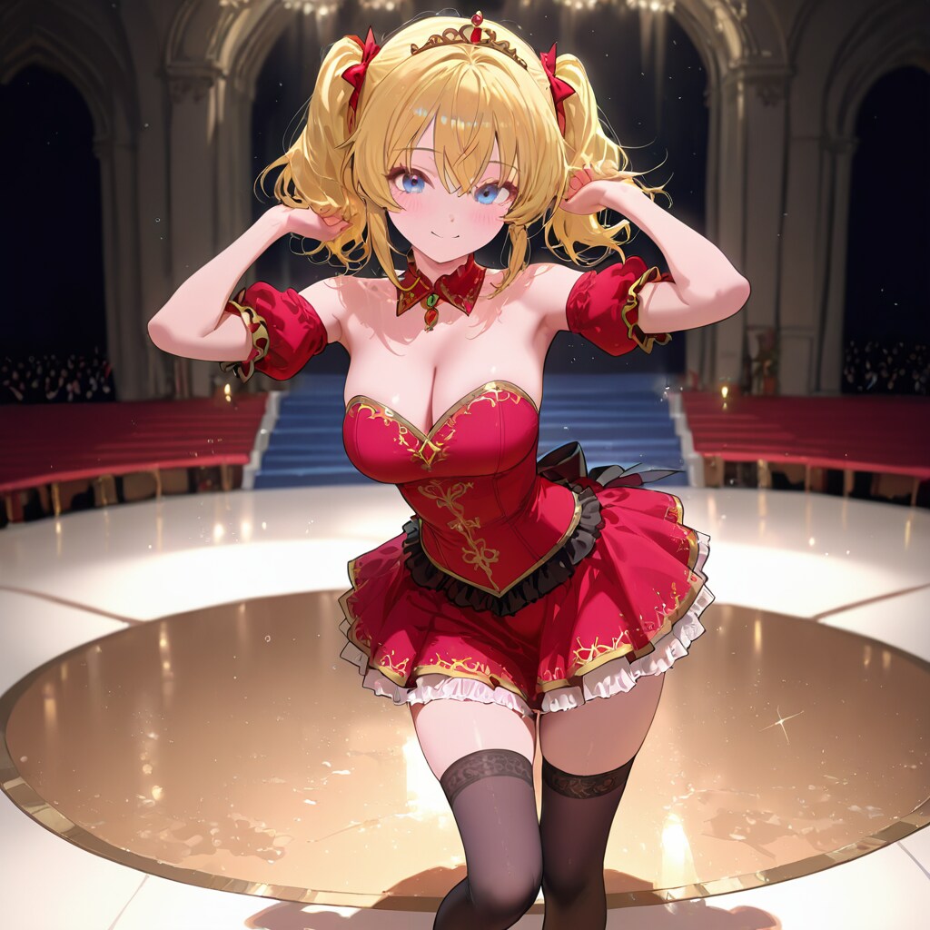 お城のお姫様。来週ダンスパーティーです。