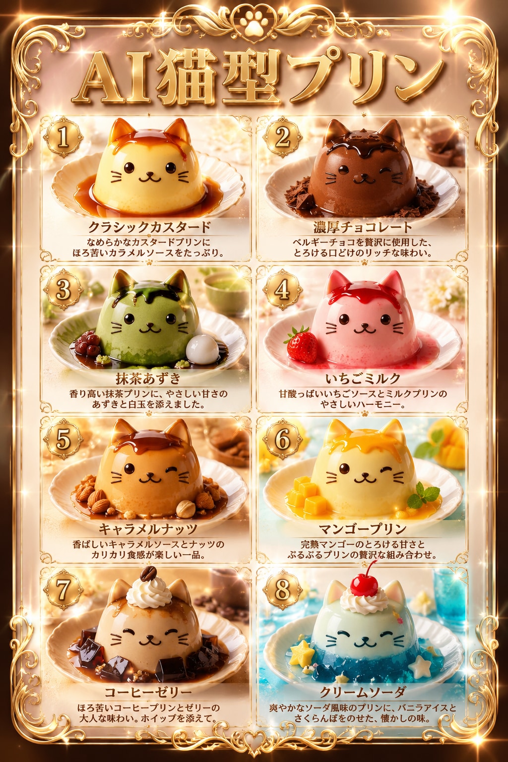 AI猫型プリン