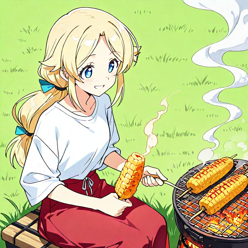 香ばしい！焼きとうもろこし | の人気AIイラスト・グラビア