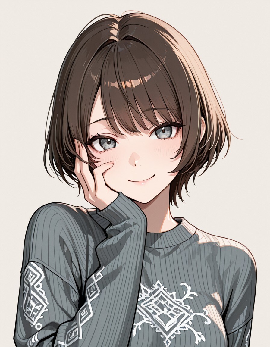 頬に手をやる子 | の人気AIイラスト・グラビア