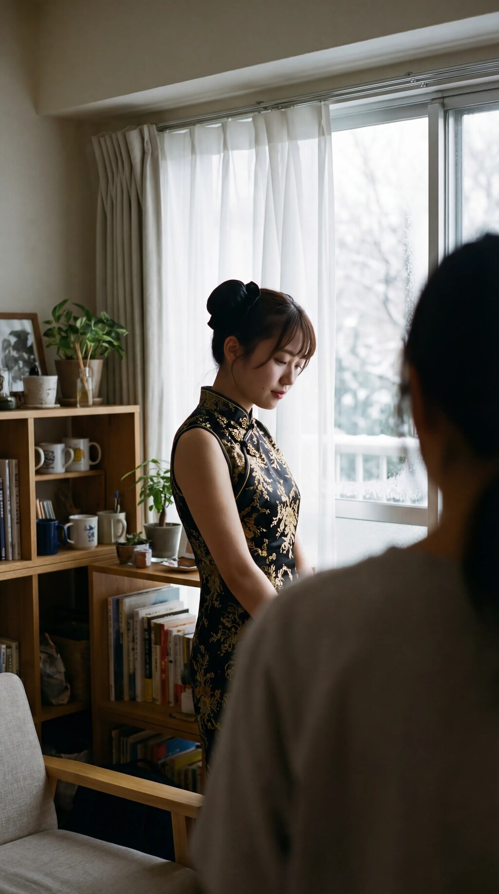 Gilded Silk in the Blue Hour