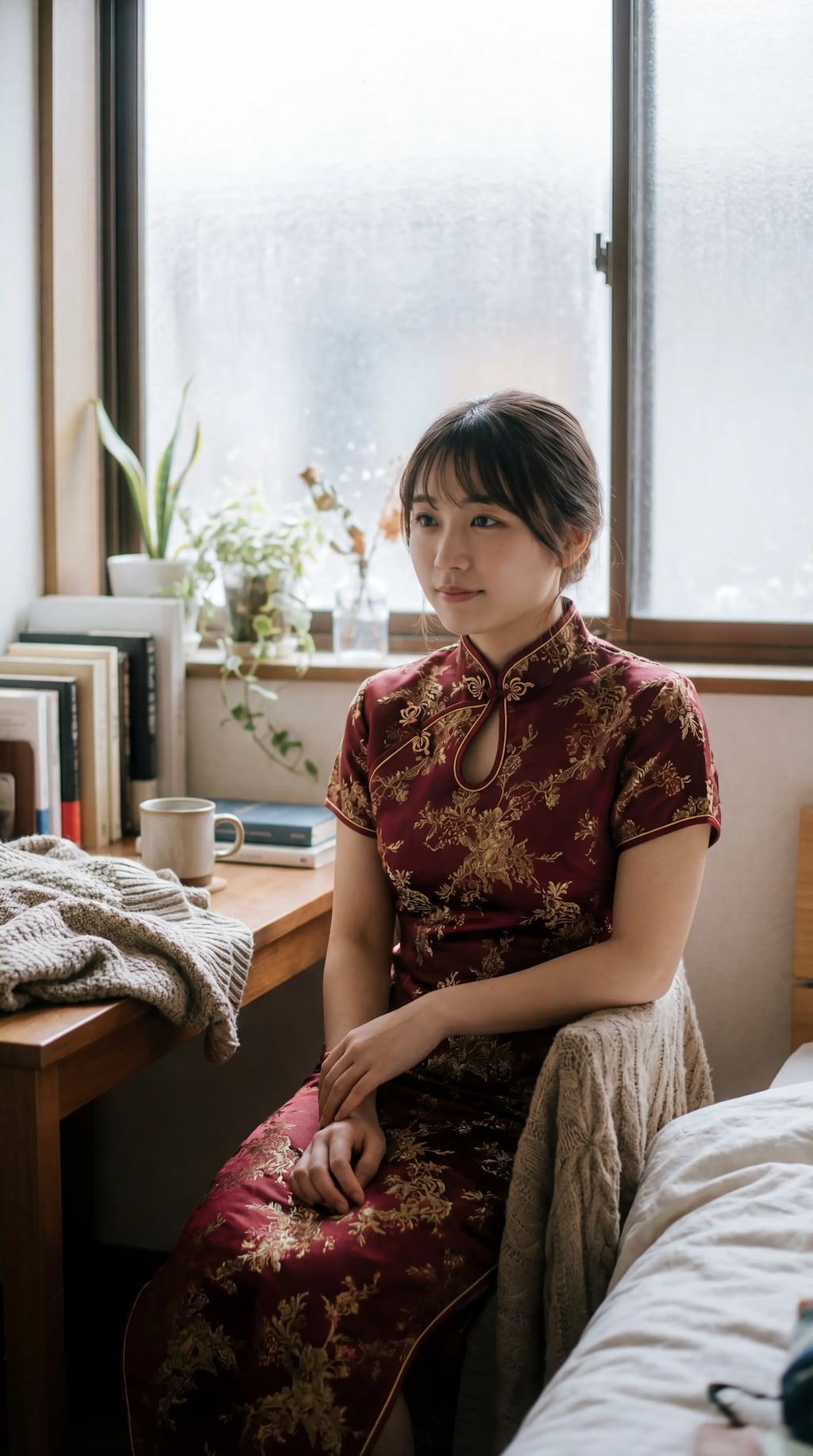 Gilded Silk in the Blue Hour