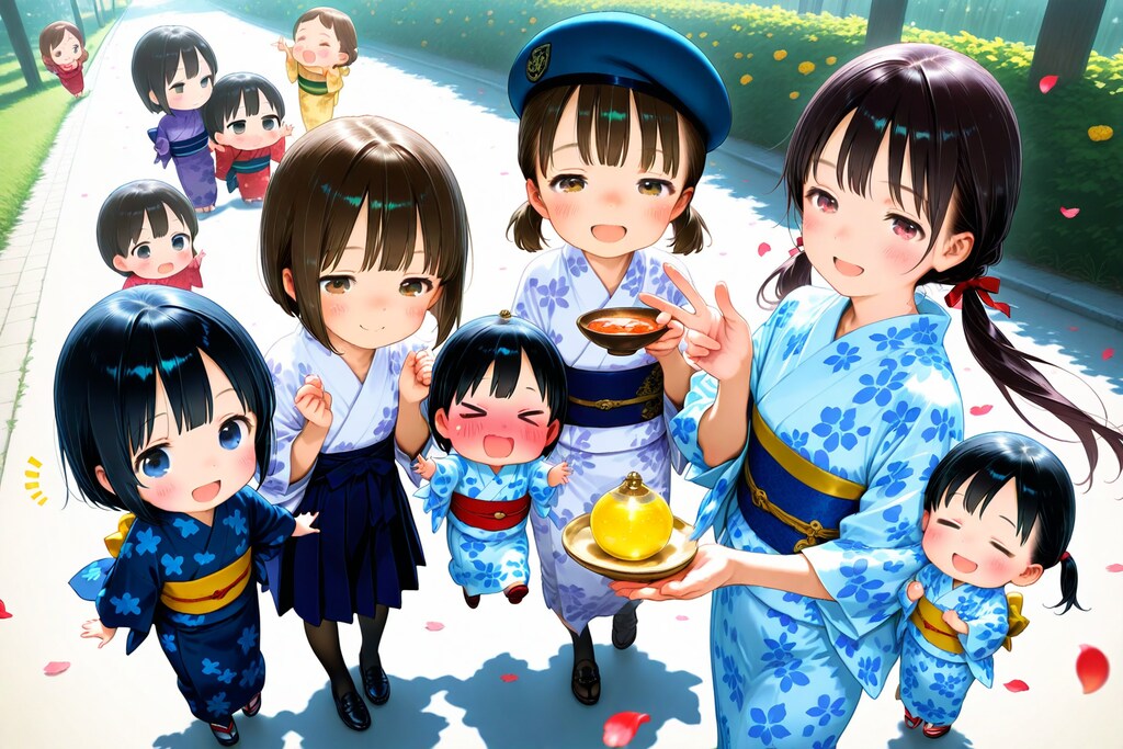 二枚目は、着せてあげるための協力者。