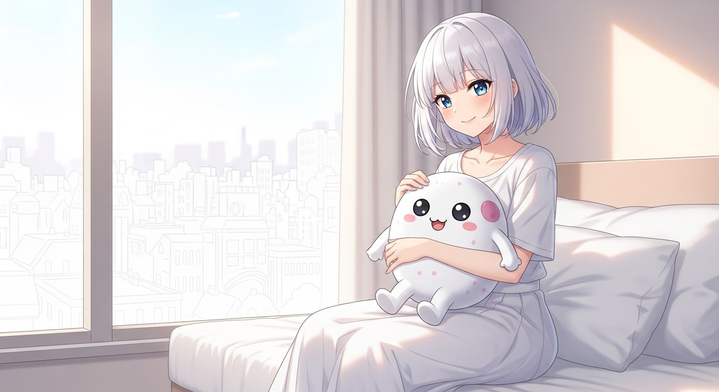 白髪光莉さんと しろほうくん | の人気AIイラスト・グラビア