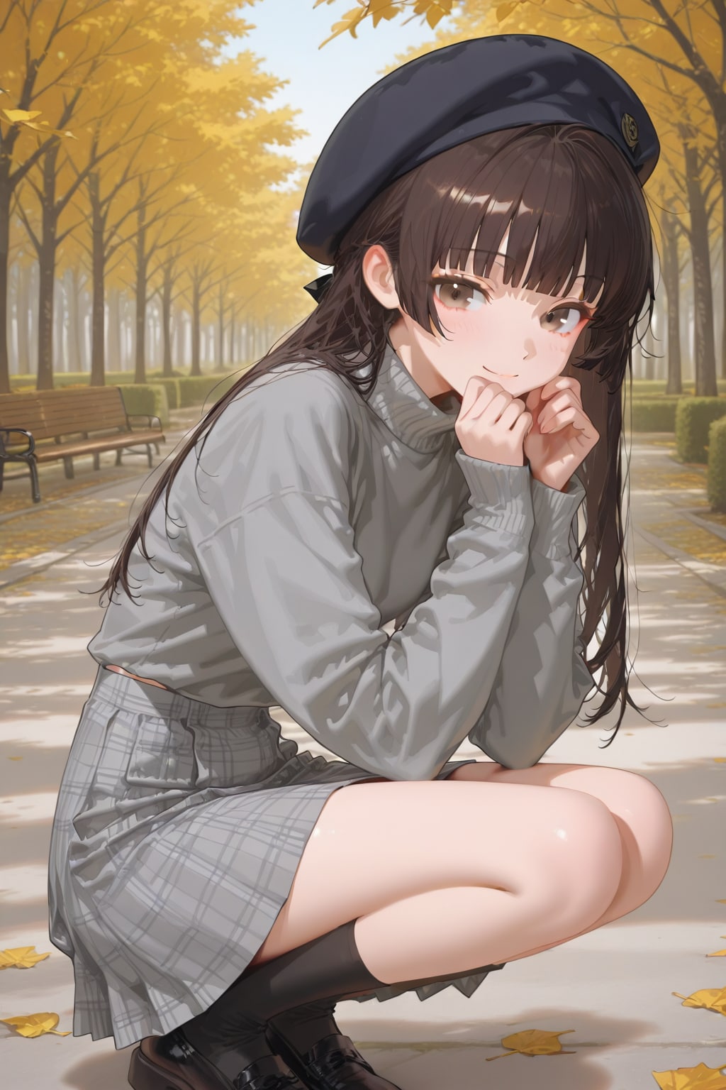 しゃがんでいる子