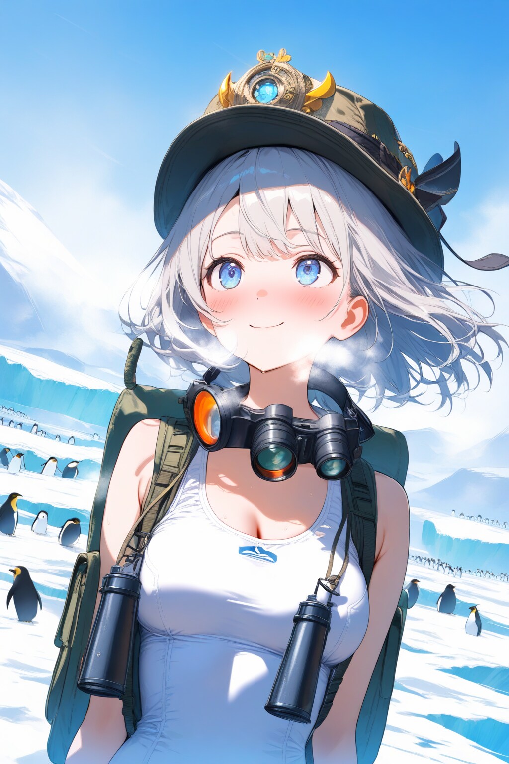 スク水探検隊、南極まで来ちゃう