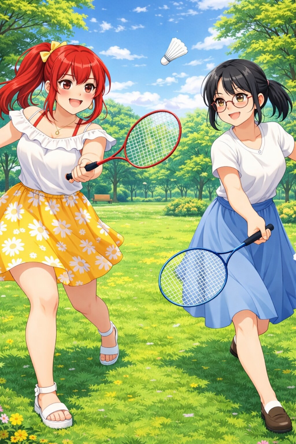 深澤楓ちゃんと一緒にバドミントン🏸