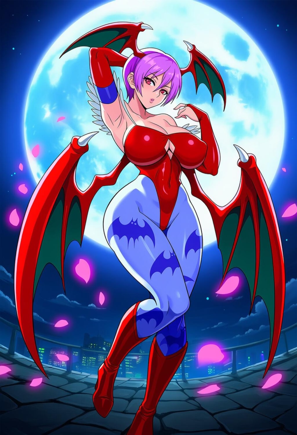 月夜変身ボディースーツコスプレ小さい方の人妻