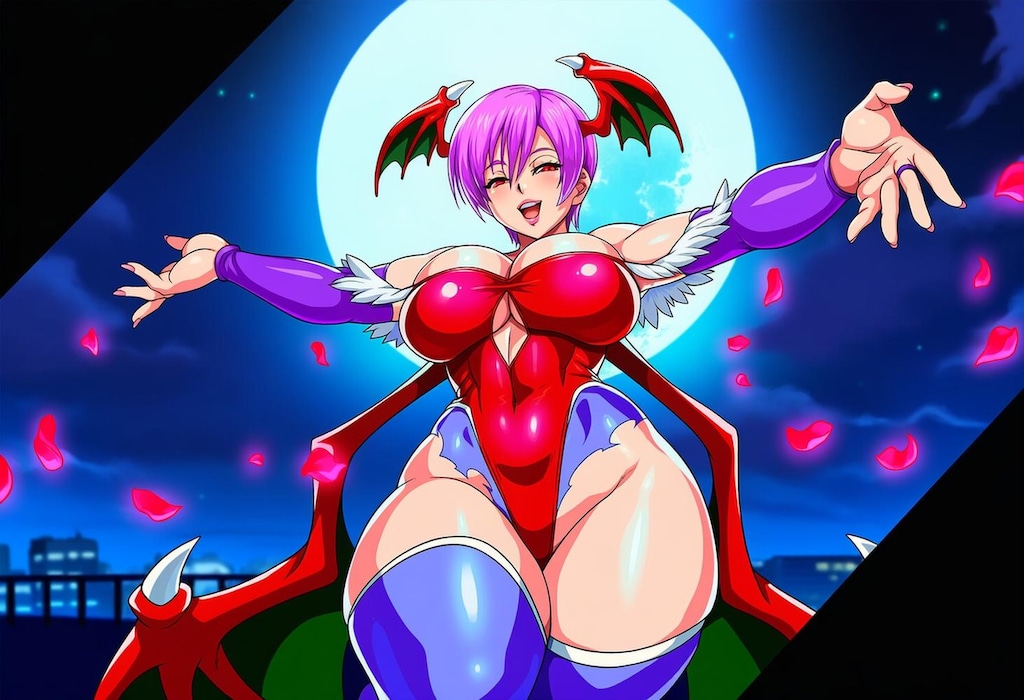 月夜変身ボディースーツコスプレ小さい方の人妻