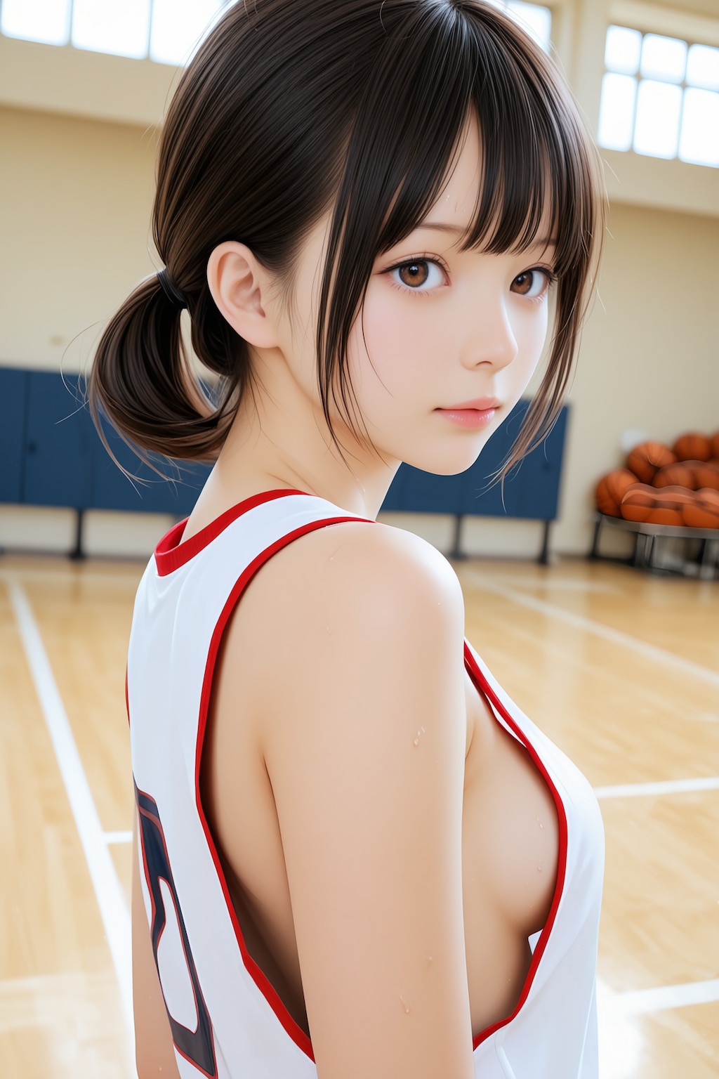 横乳バスケ部！