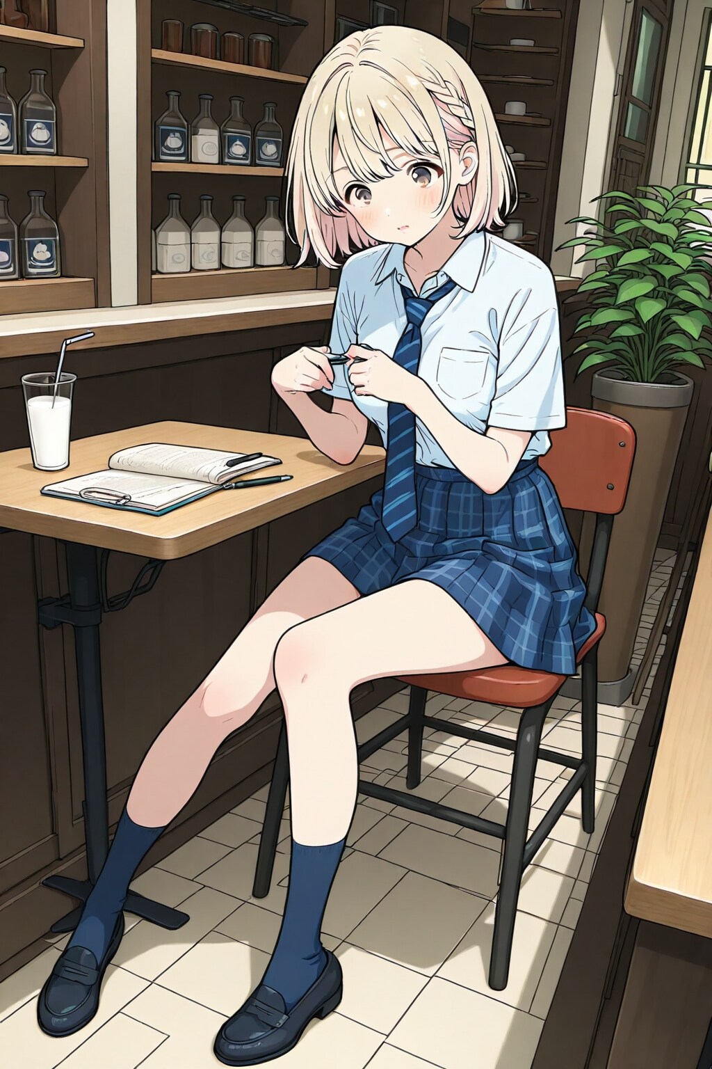 ベージュ髪の学生【BEHIMOTH】