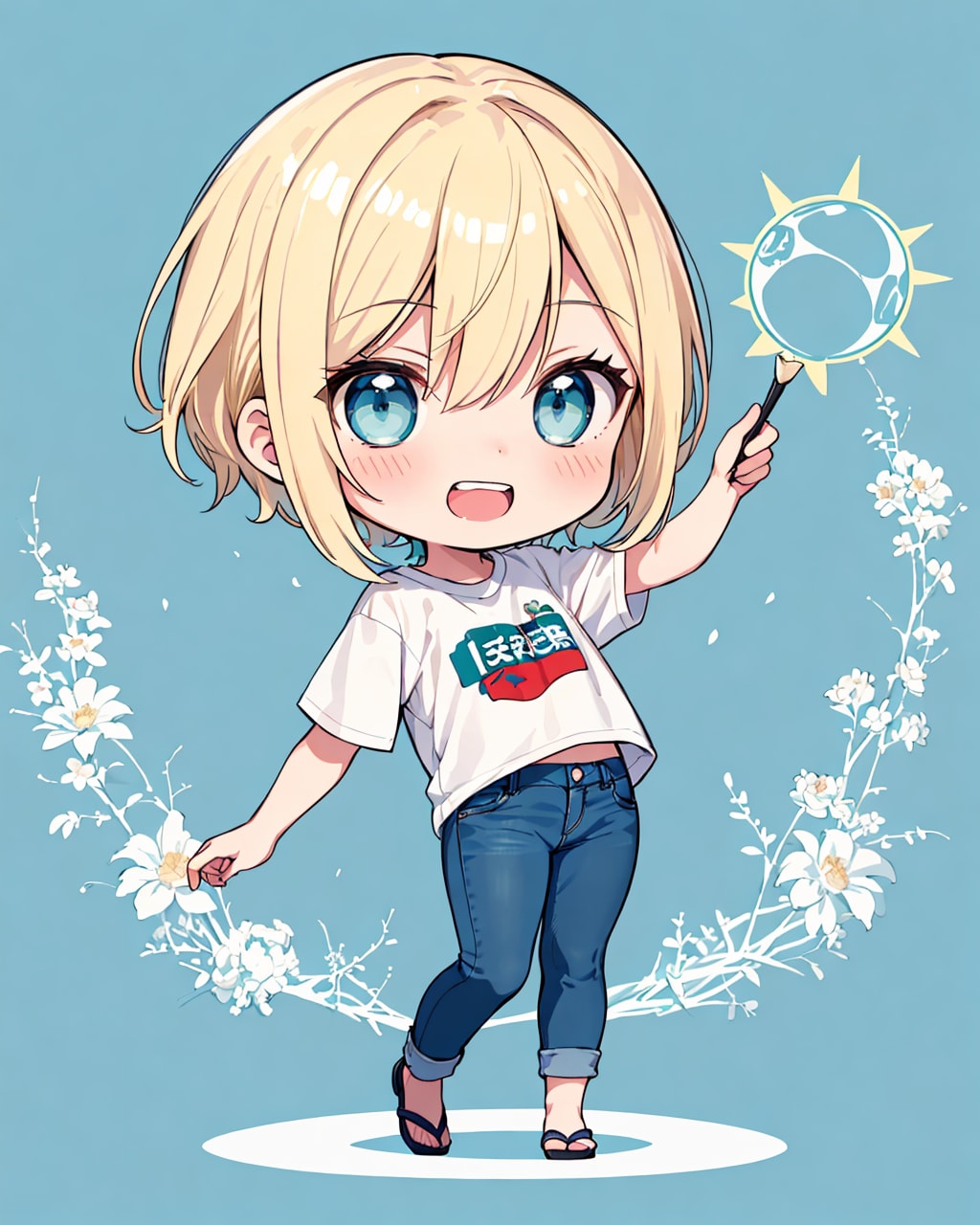 クロエ、しゃぼん玉チャレンジ！