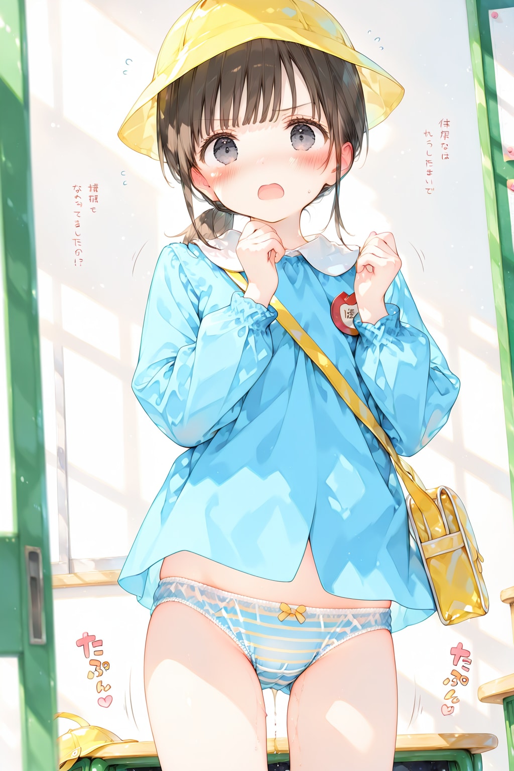 自分が幼く見えるのはよく知ってるし、それを売りにしているが、園児の服を着せられるのは、嫌いな雫ちゃんｗ