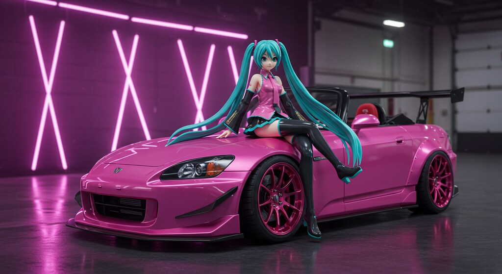 初音ミクとピンクS2000