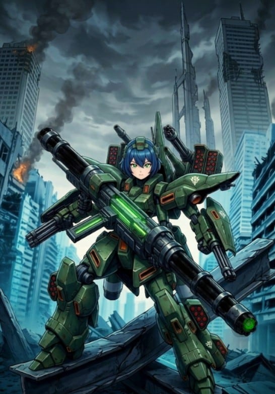 ミリアの後継機(地上戦用)　　　　　　　　　　　　　　　　重武装化･機械娘① | の人気AIイラスト・グラビア