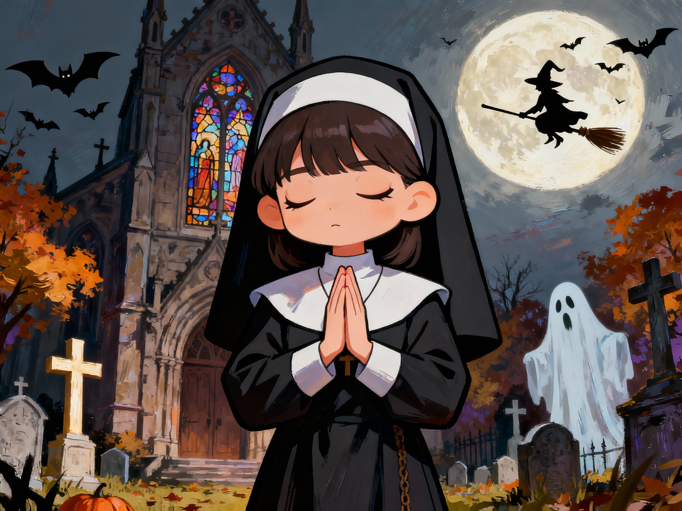 ハロウィン前の教会 | の人気AIイラスト・グラビア