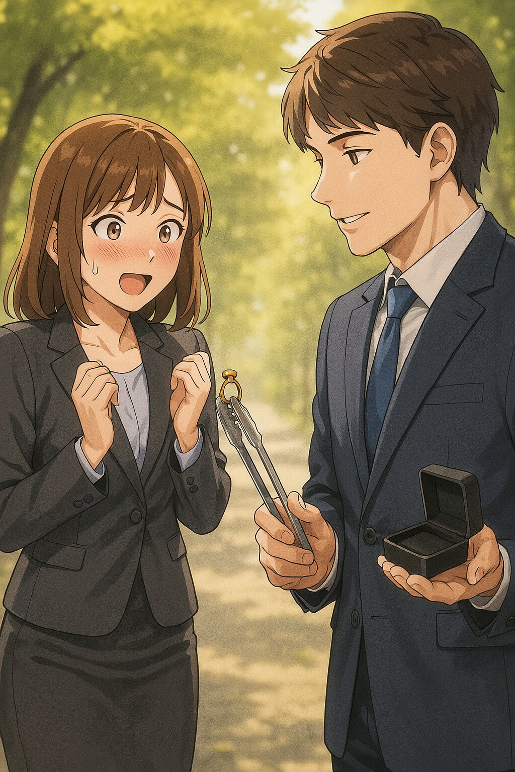 告白の瞬間をトングで | の人気AIイラスト・グラビア