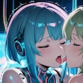 関節の駆動部分が見える旧式アンドロイドを愛でるのが好きな人々♪・・（百合的思考プログラムインソール済み😍♪） 2枚目