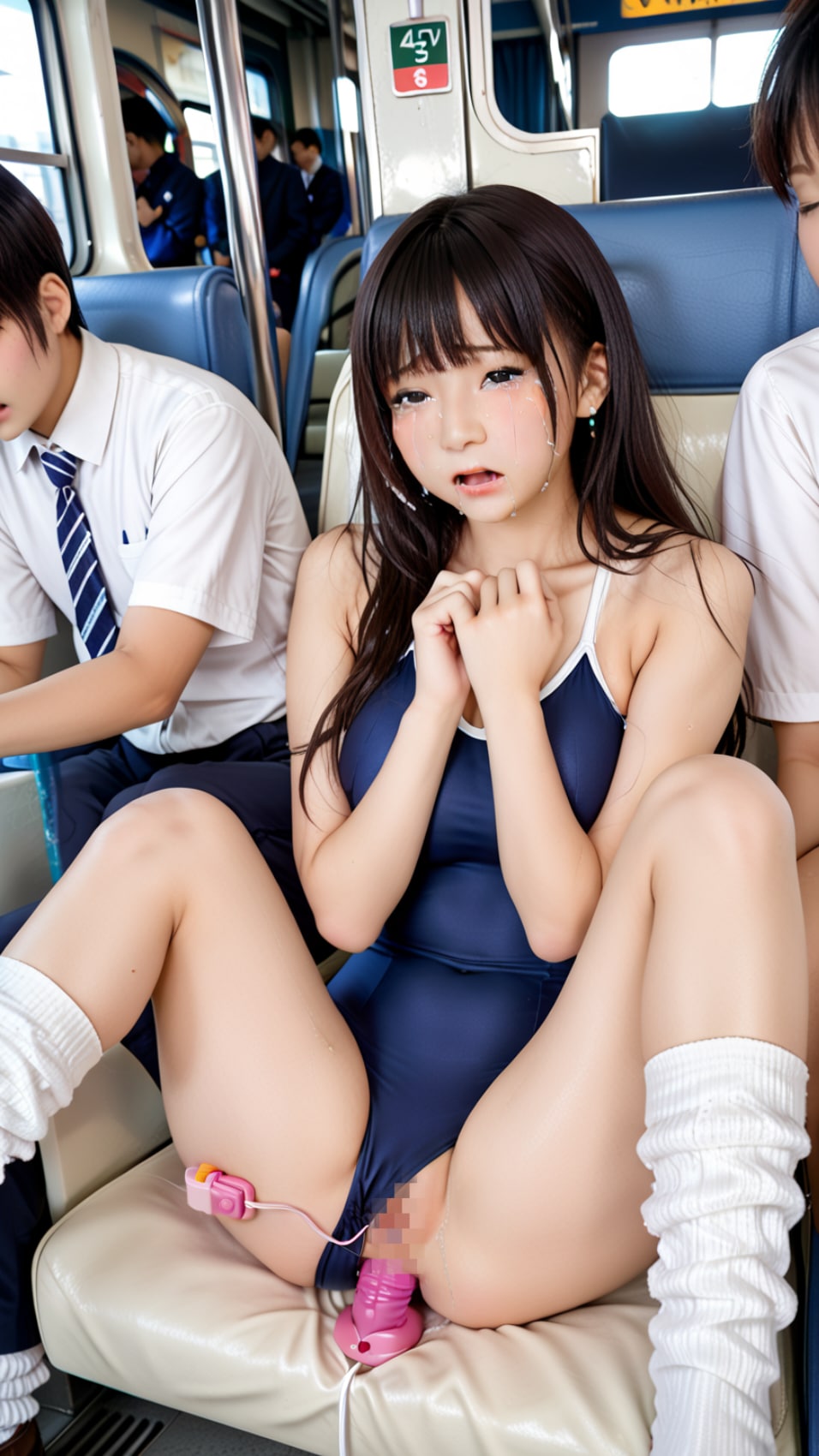 スク水電車オナニー0219
