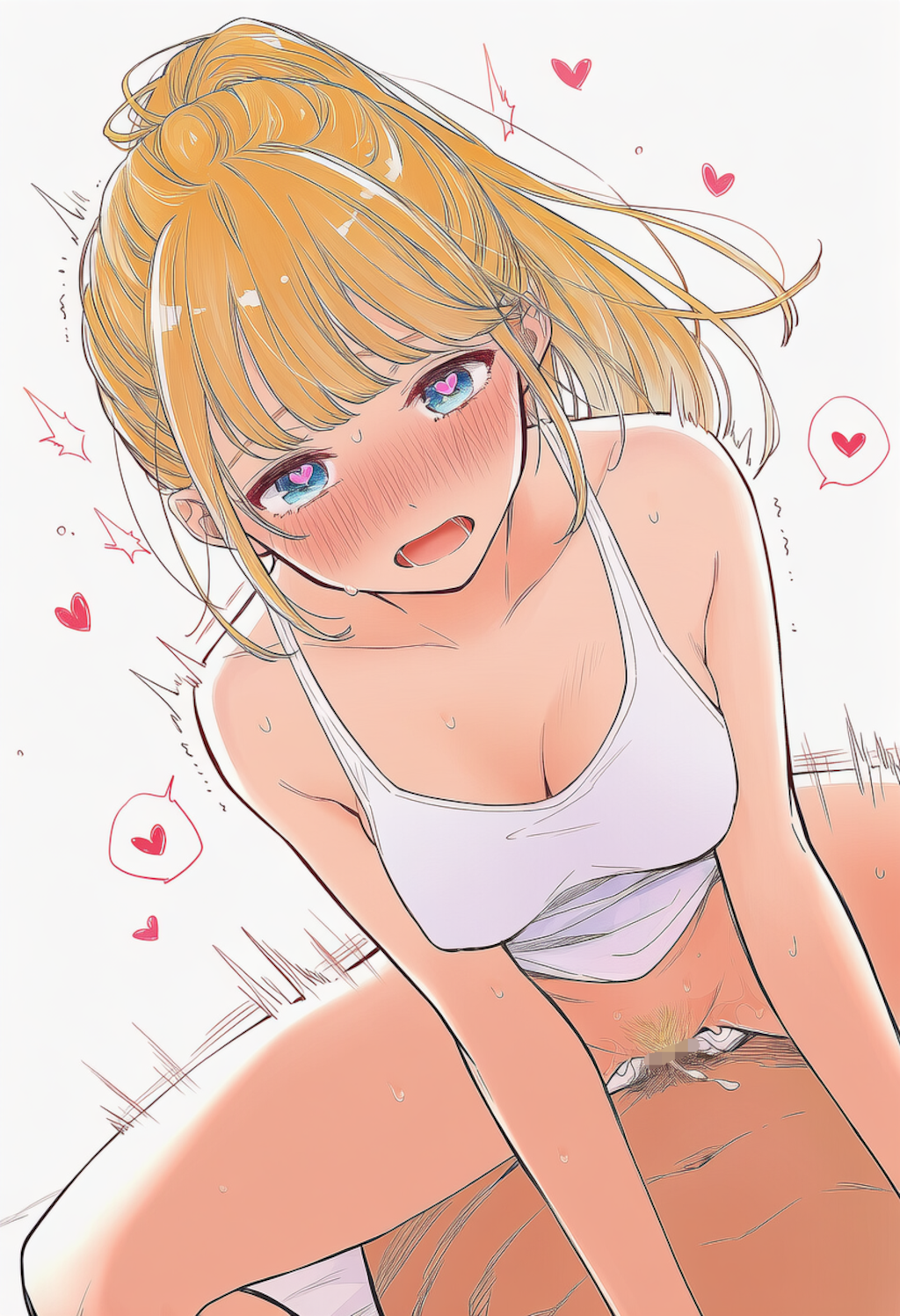 金髪ポニテ