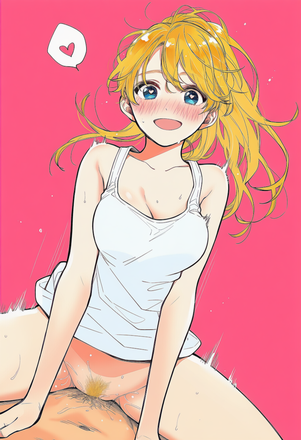 金髪ポニテ