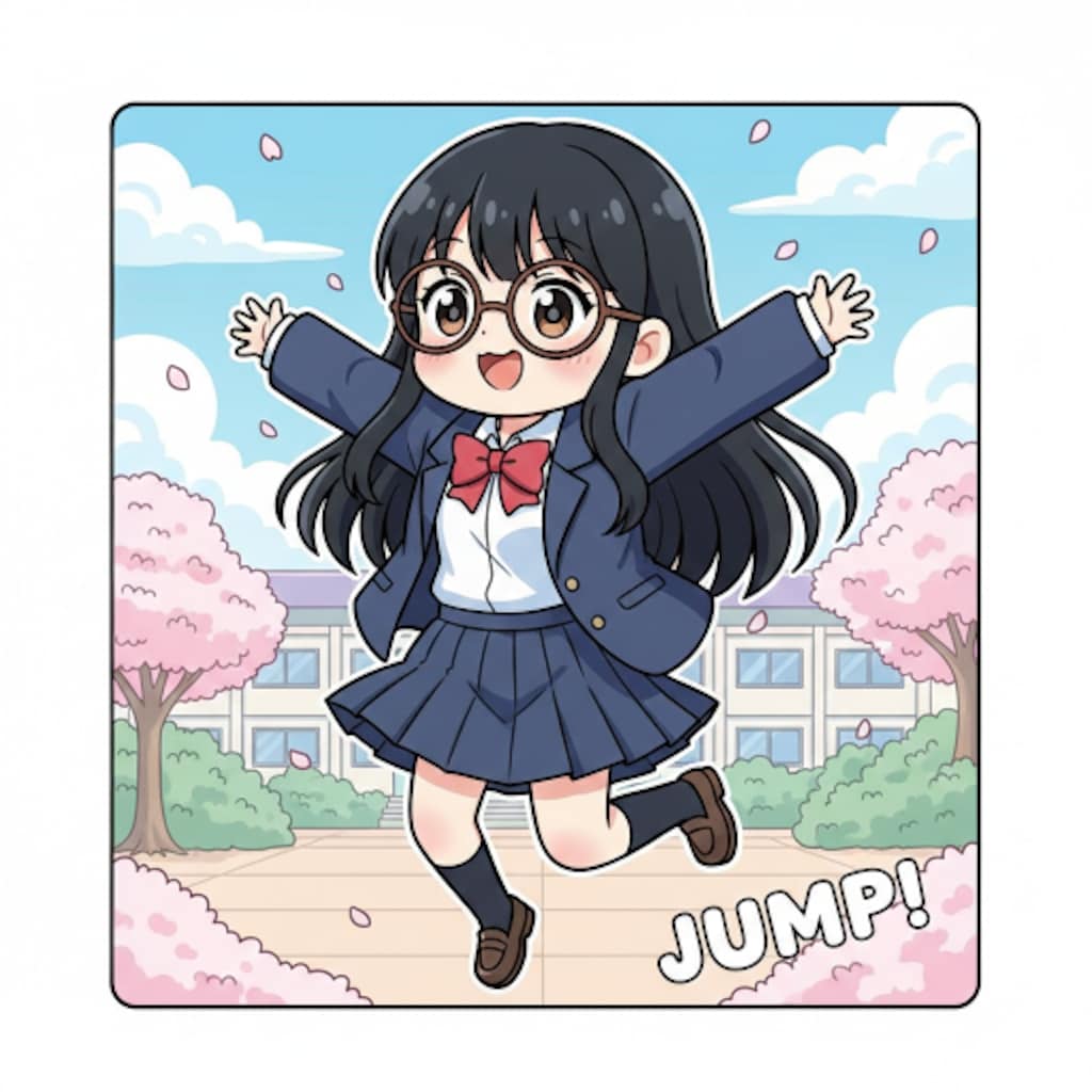 デフォルメジャンプメガネっ娘ちゃん