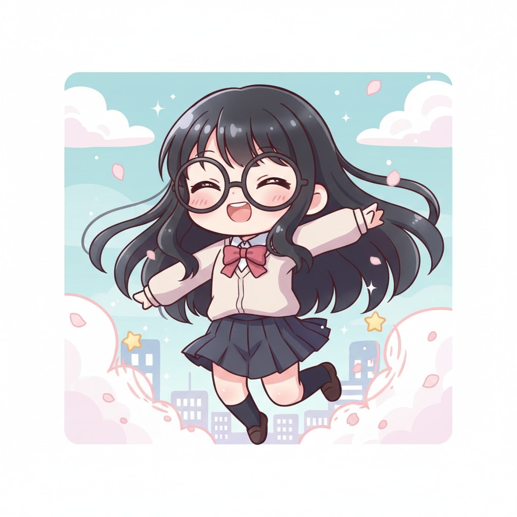 デフォルメジャンプメガネっ娘ちゃん