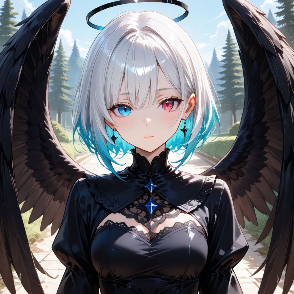 堕天使とお散歩 | の人気AIイラスト・グラビア