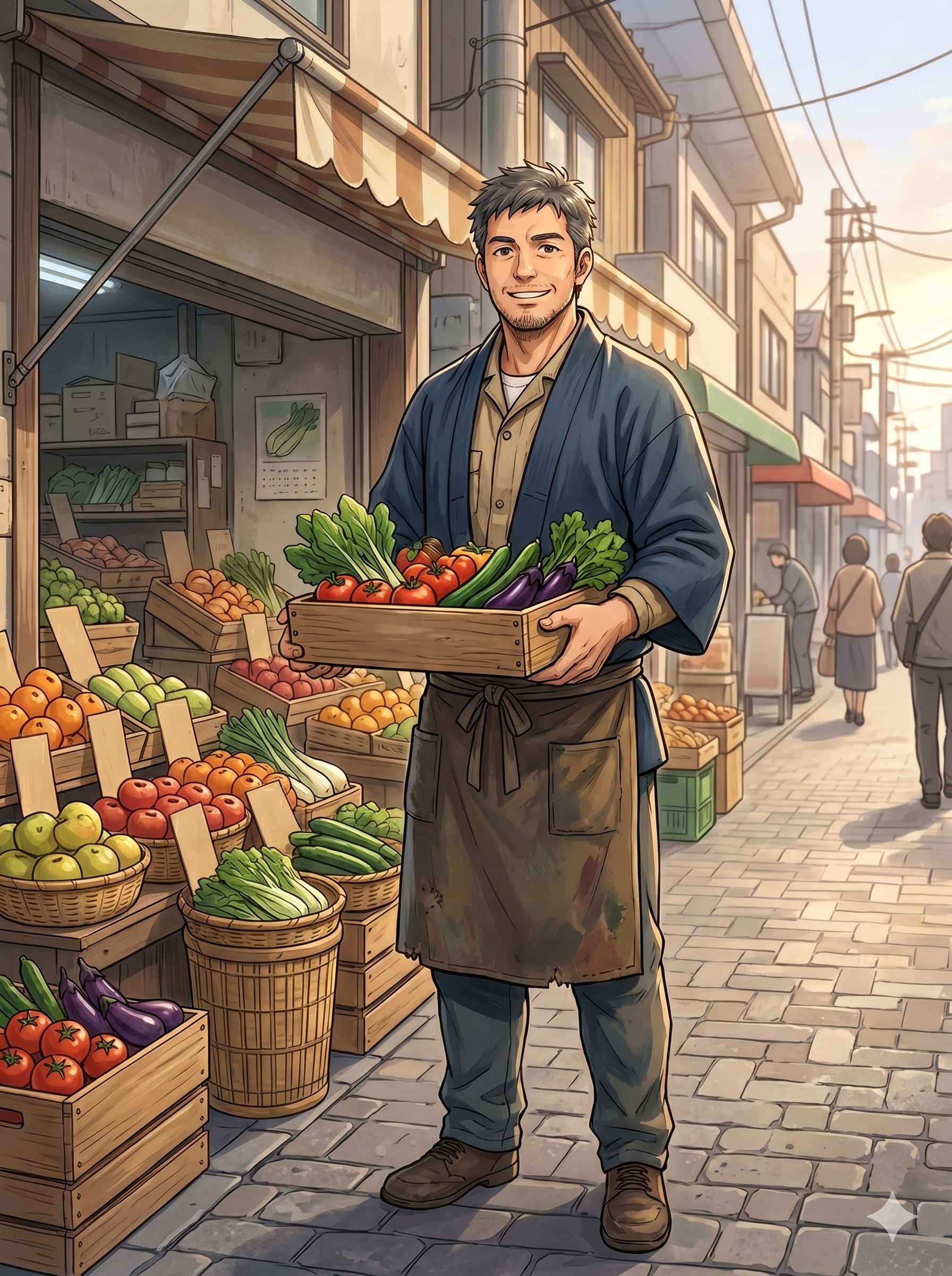 八百屋の男性
