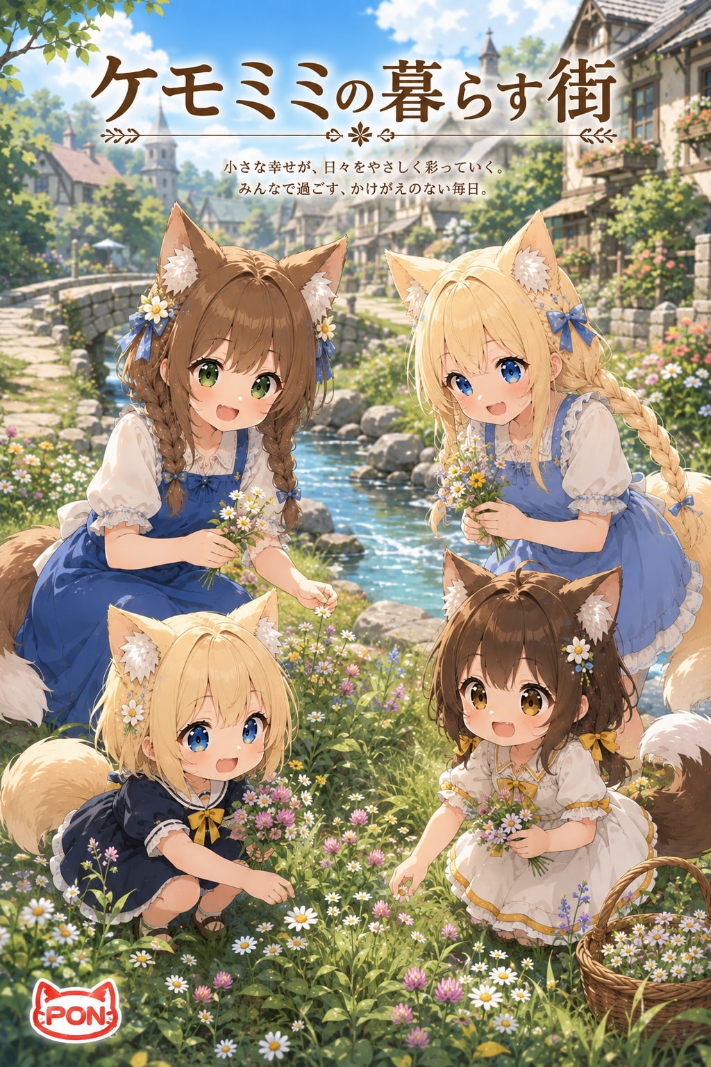 ケモミミの暮らす街 | の人気AIイラスト・グラビア