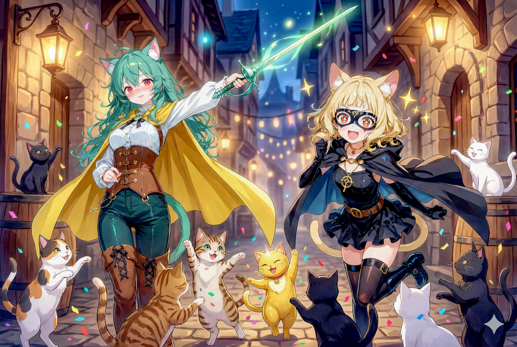 【誕生日FA御礼】隠密の魔女と猫の夜【夢エリ】 (for テトラポッド さん)