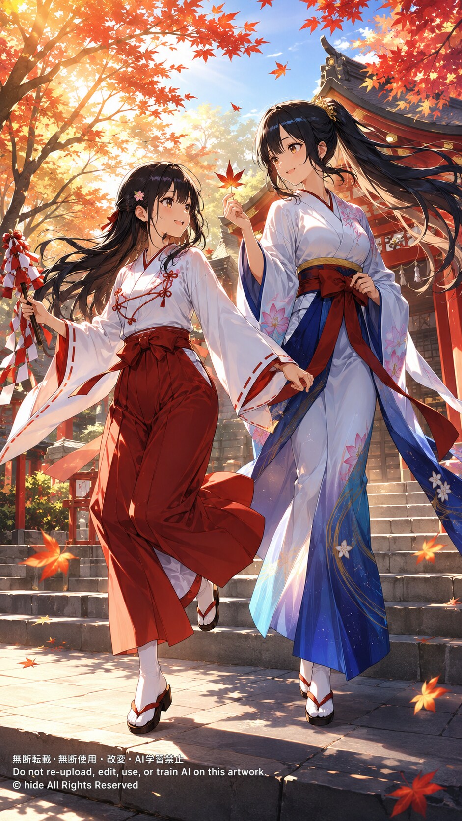 🍁 秋色の帰り道 | の人気AIイラスト・グラビア