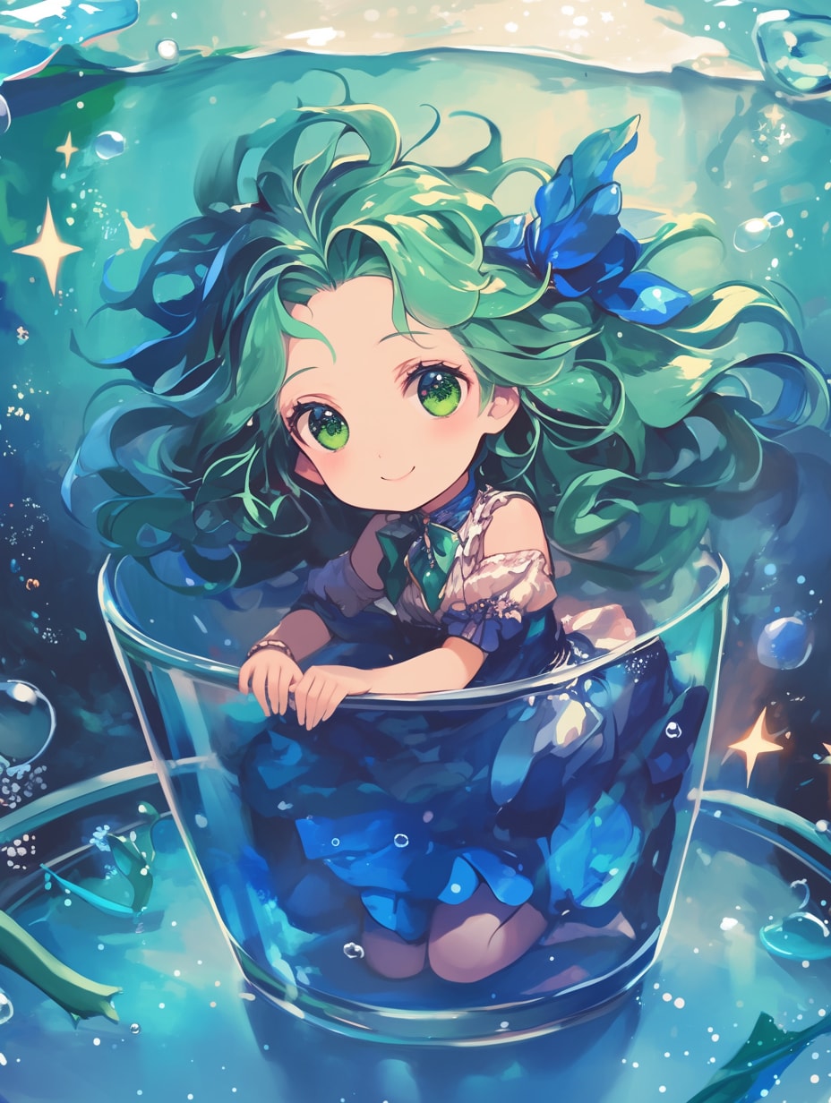 「瓶詰の少女」碧19 | の人気AIイラスト・グラビア