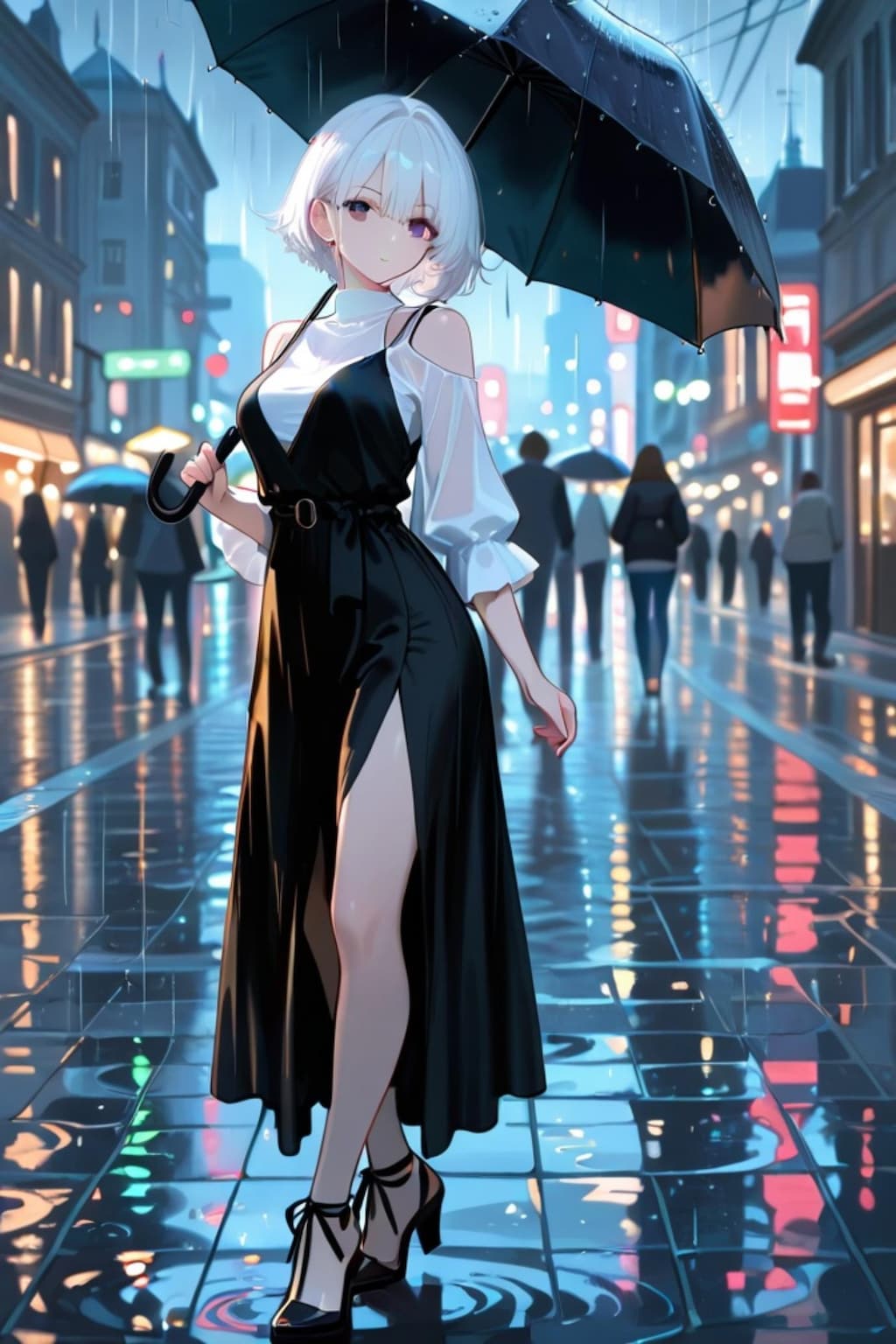 雨と白髪ちゃん