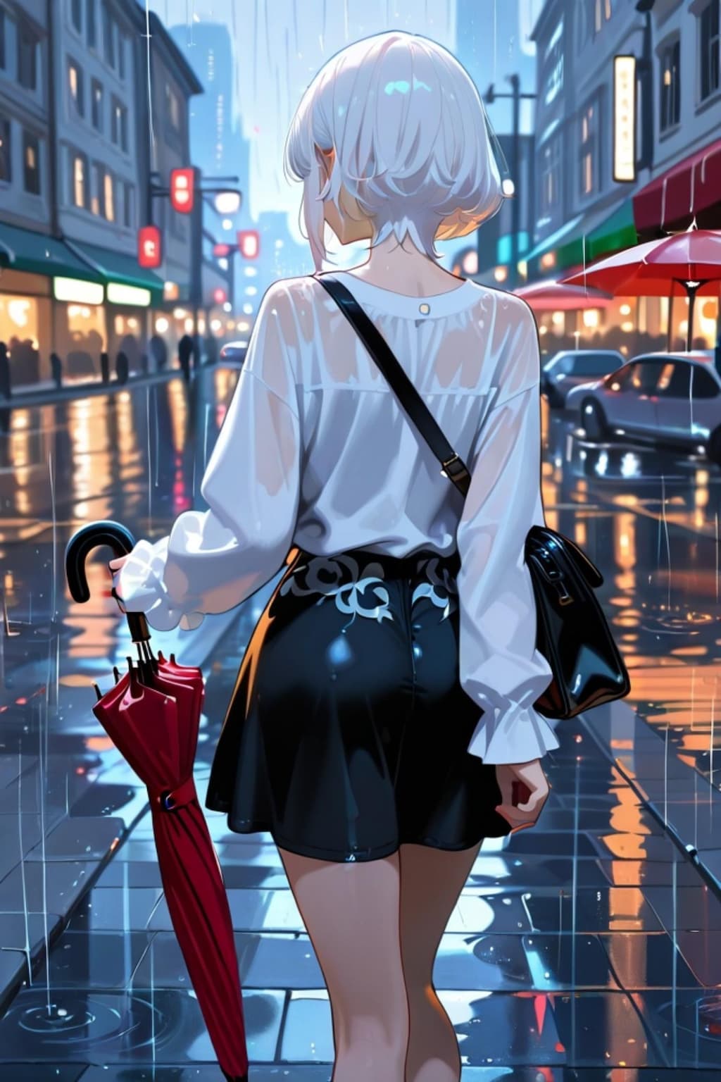 雨と白髪ちゃん