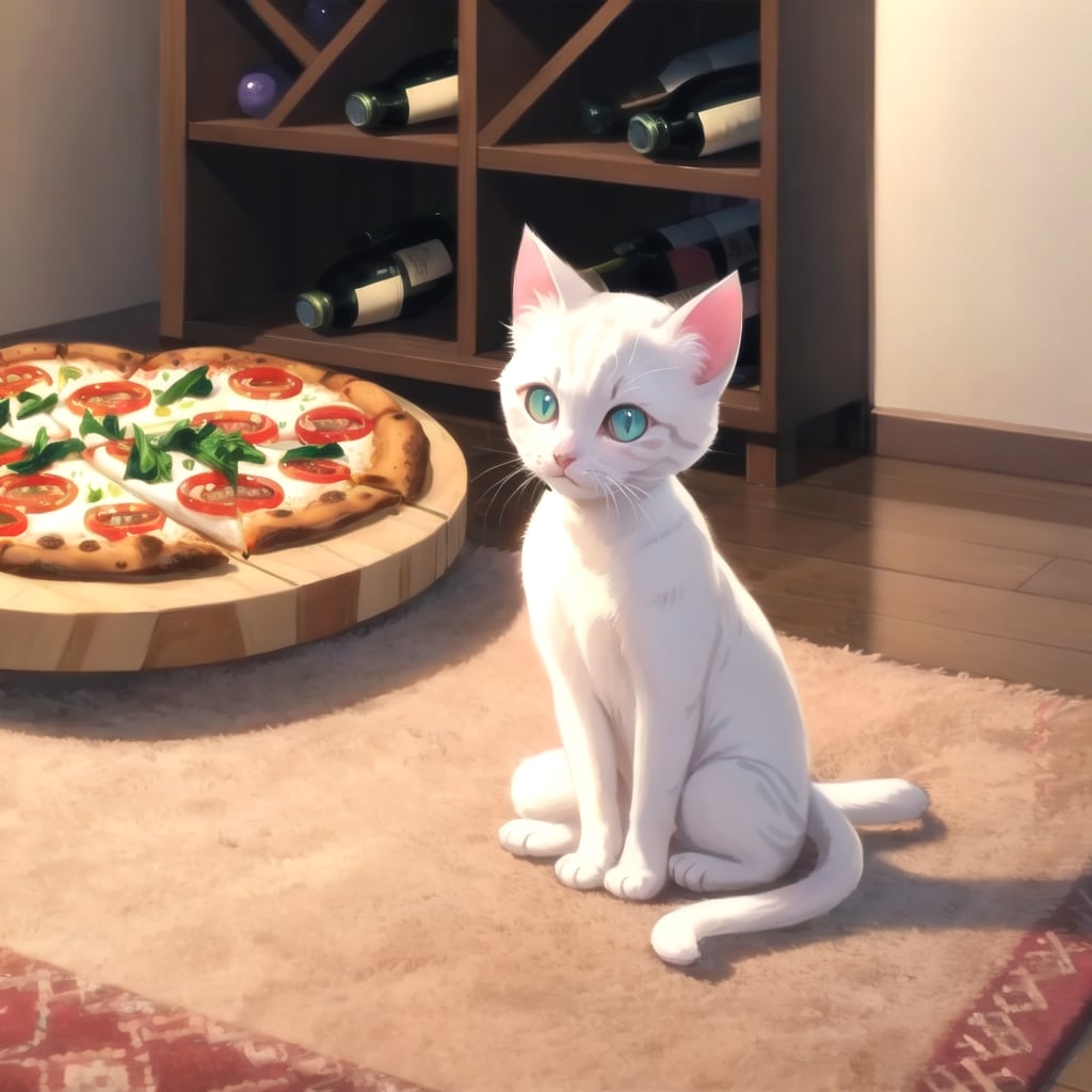白い子猫とワイン/V4B