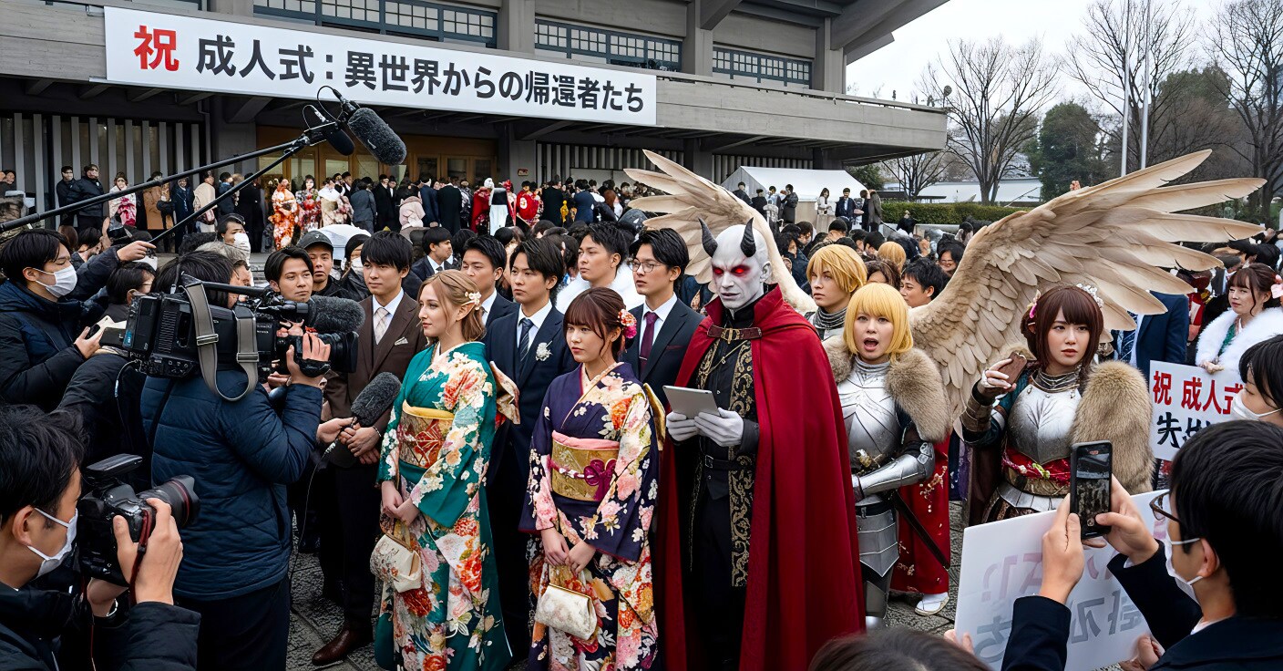 異世界帰りの成人式 | の人気AIイラスト・グラビア