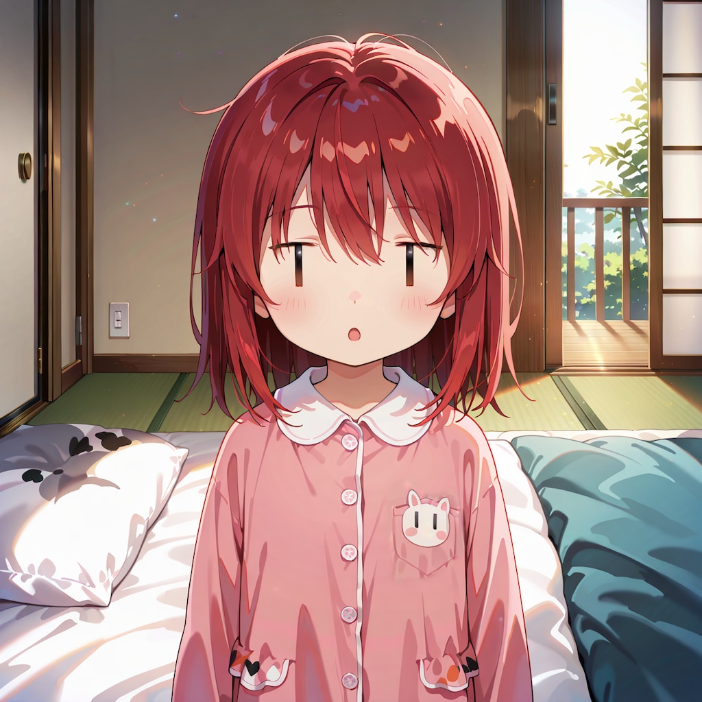 夏休み、起き抜けのジト目先生 Y806