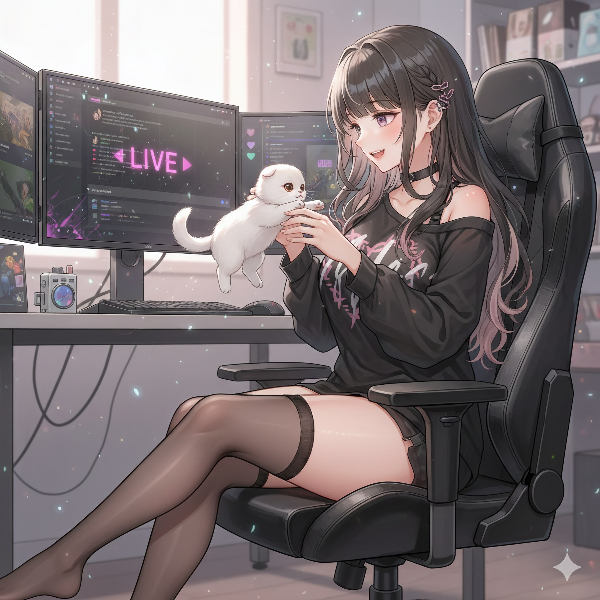 配信者の日常 | の人気AIイラスト・グラビア