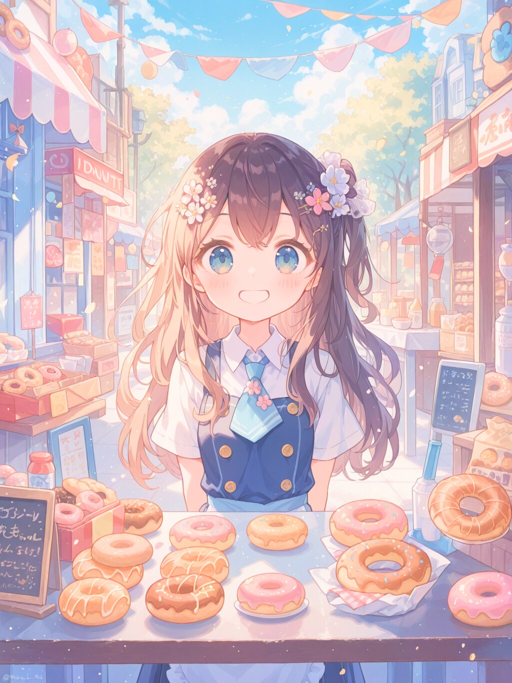 学園祭のドーナツ屋さん