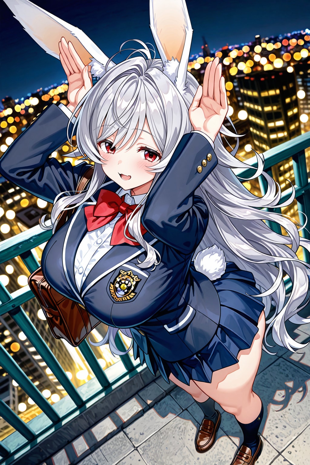 うさぎがぴょん。