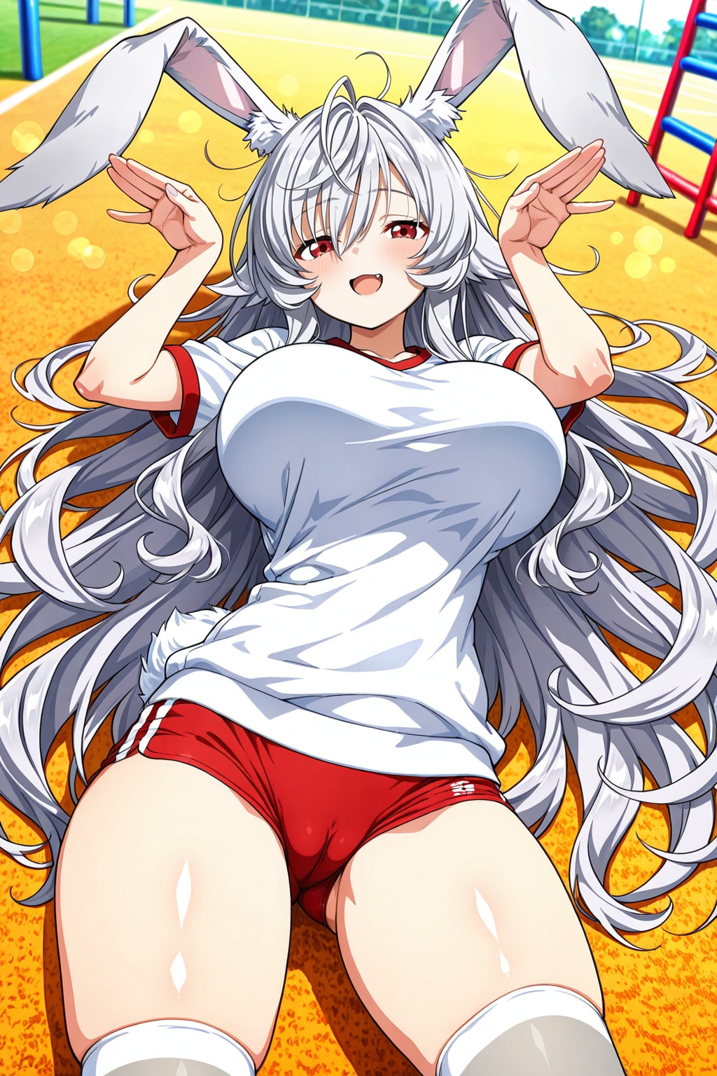 うさぎがぴょん。