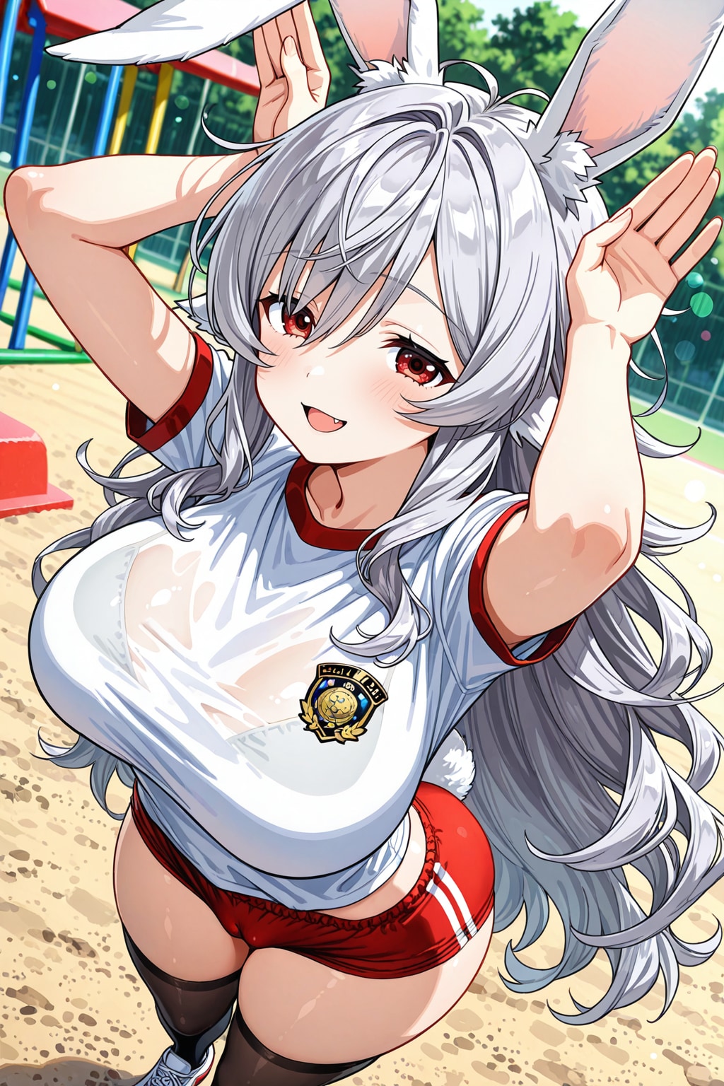 うさぎがぴょん。