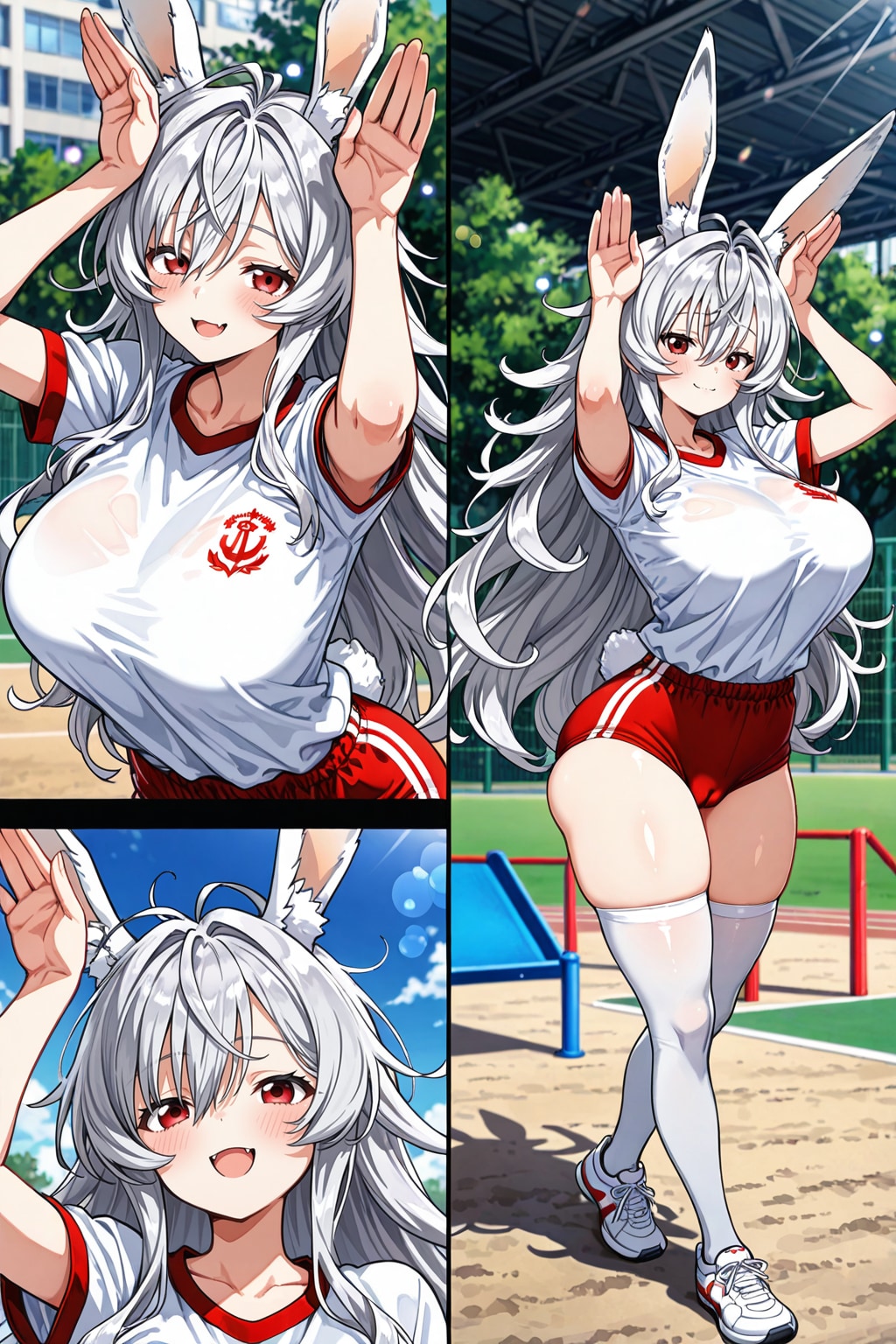 うさぎがぴょん。