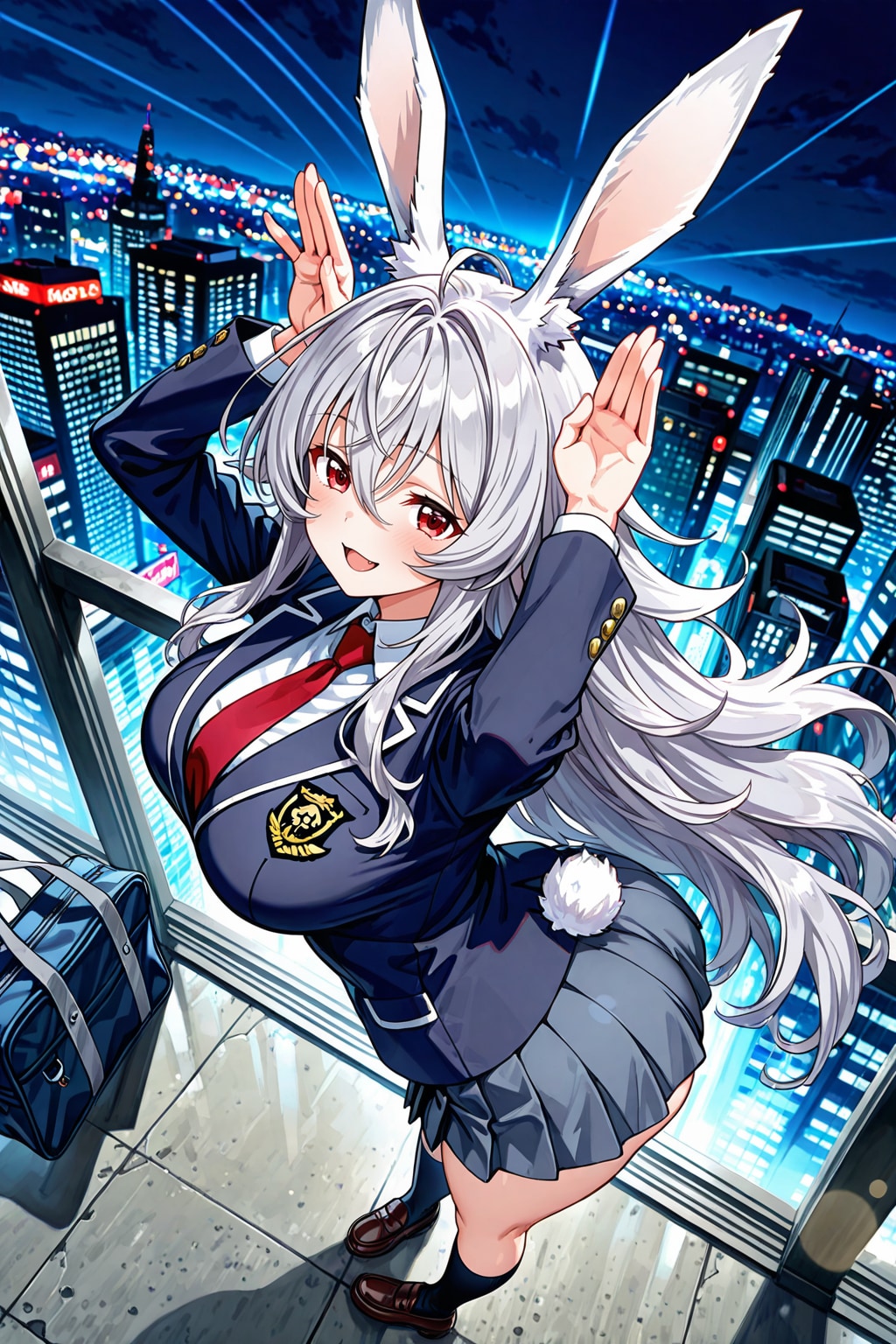 うさぎがぴょん。