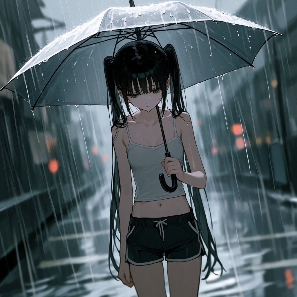 中の人と雨 | の人気AIイラスト・グラビア