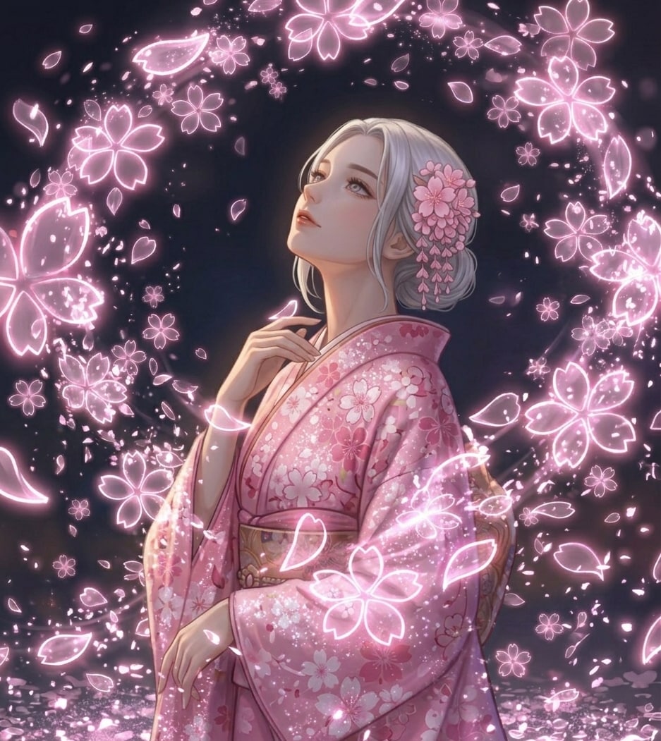 夜桜吹雪 | の人気AIイラスト・グラビア