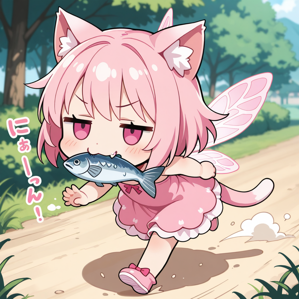 妖精になってもやる事は変わらないねこちゃん